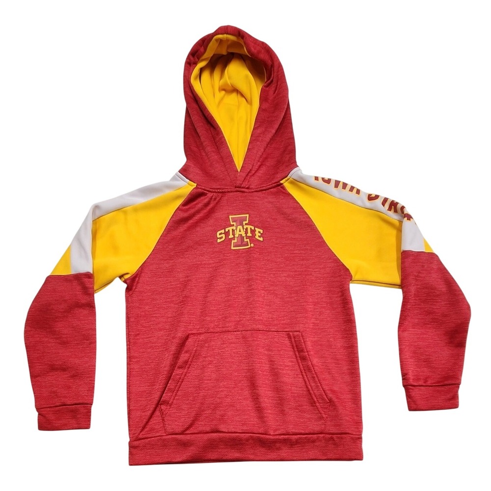 Colosseum Iowa State Cyclones Hoodie NCAA Colorblock Red Yellow Youth Small 8-10